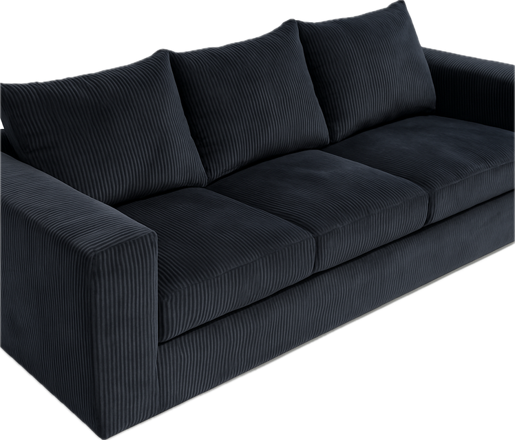 urban furn corduroy 3 seater couch