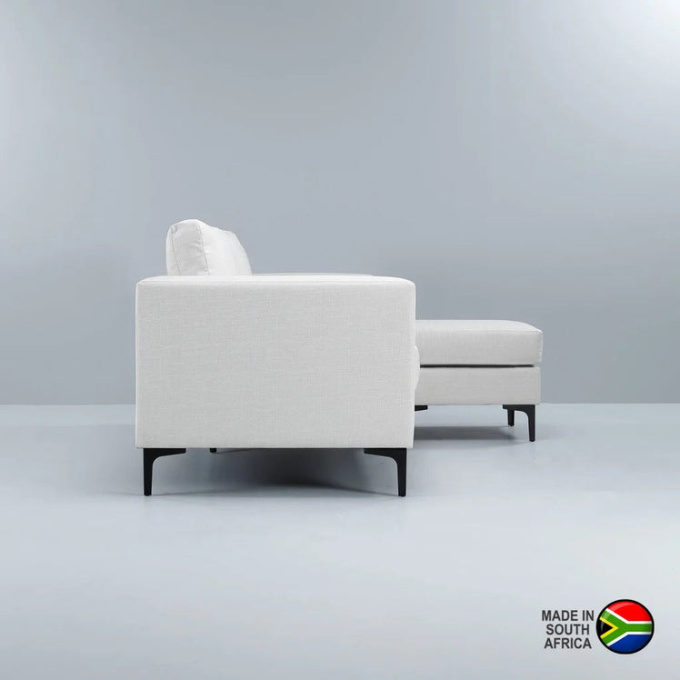 URBAN FURN CORNER CHAISE - CREAM/BLACK LEG