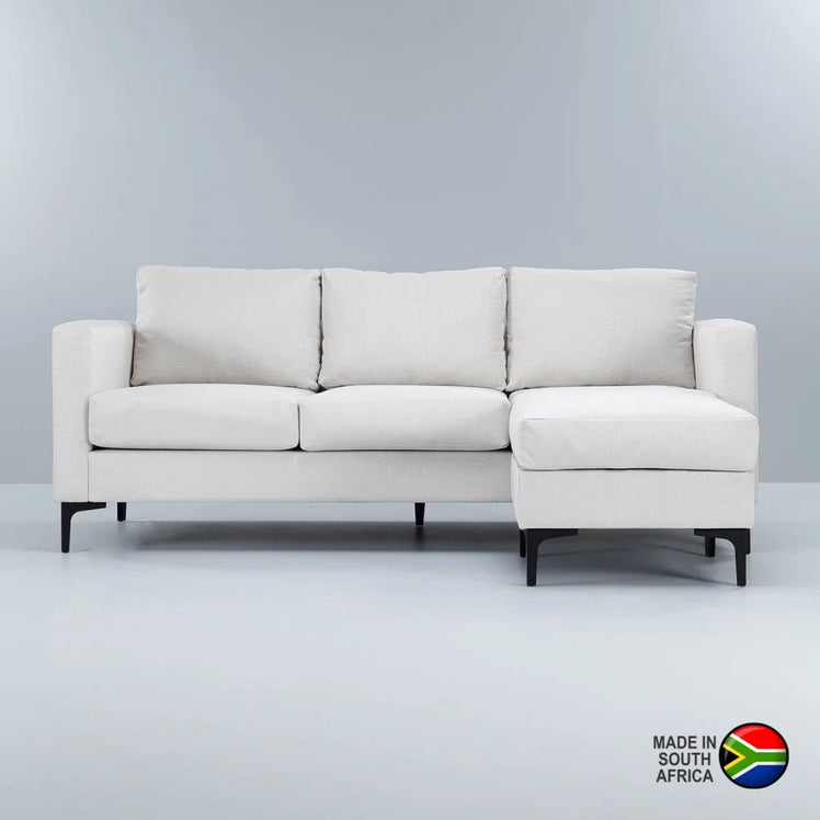 URBAN FURN CORNER CHAISE - CREAM/BLACK LEG