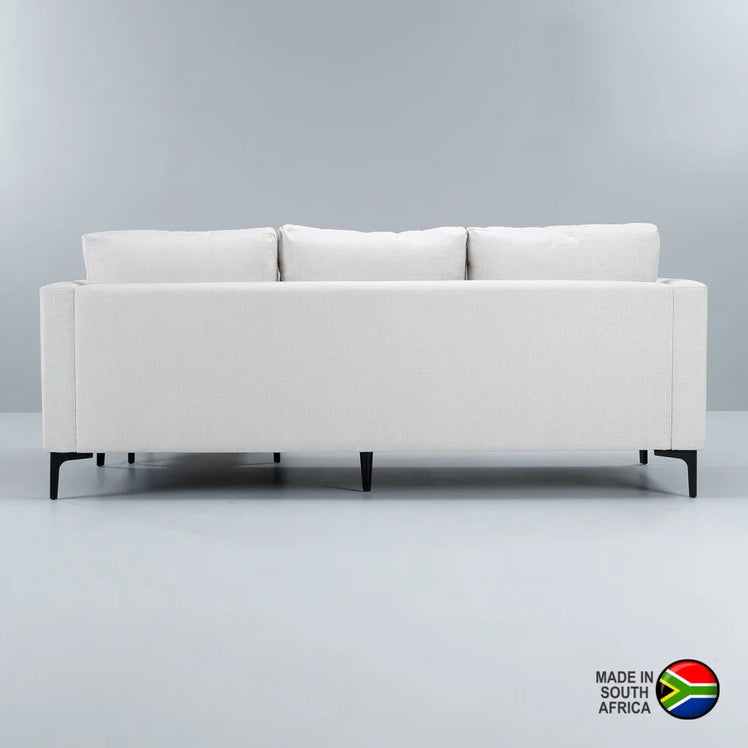 URBAN FURN CORNER CHAISE - CREAM/BLACK LEG