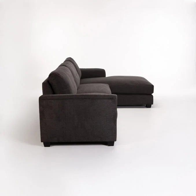 GIA FABRIC CORNER CHAISE dark grey