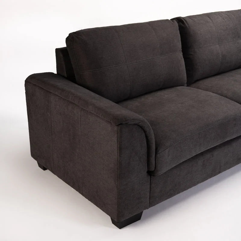 GIA FABRIC CORNER CHAISE dark grey