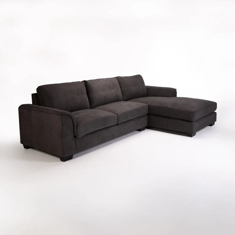 GIA FABRIC CORNER CHAISE dark grey