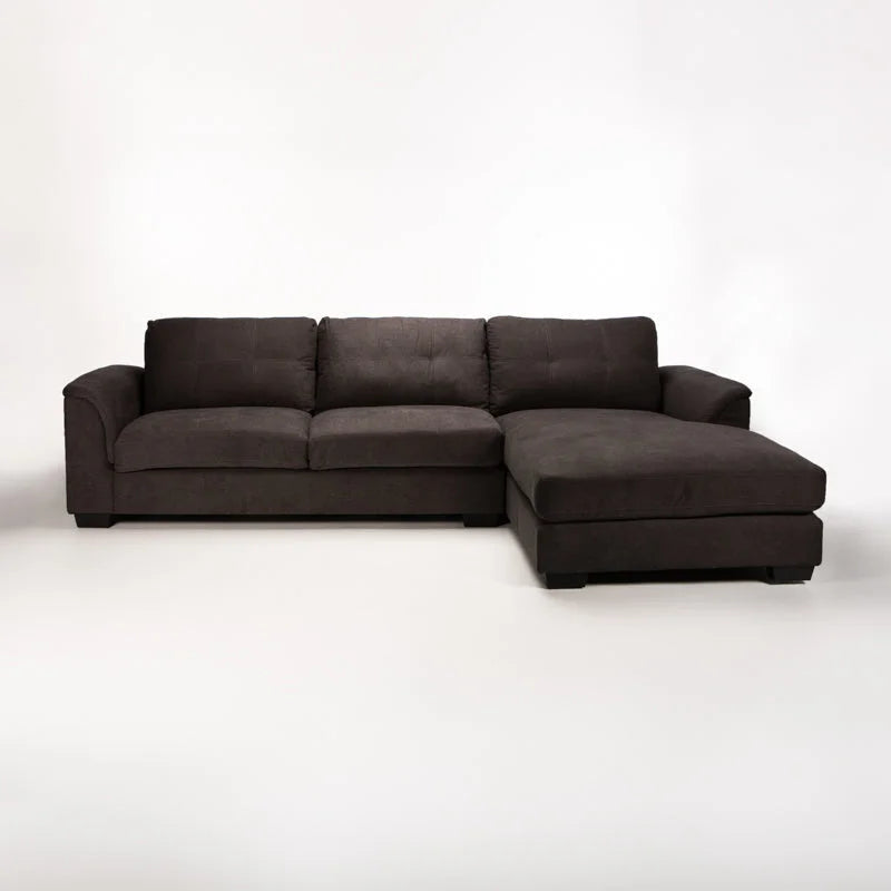 GIA FABRIC CORNER CHAISE dark grey