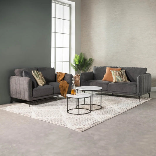 UF FABRIC 3 SEATER COUCH