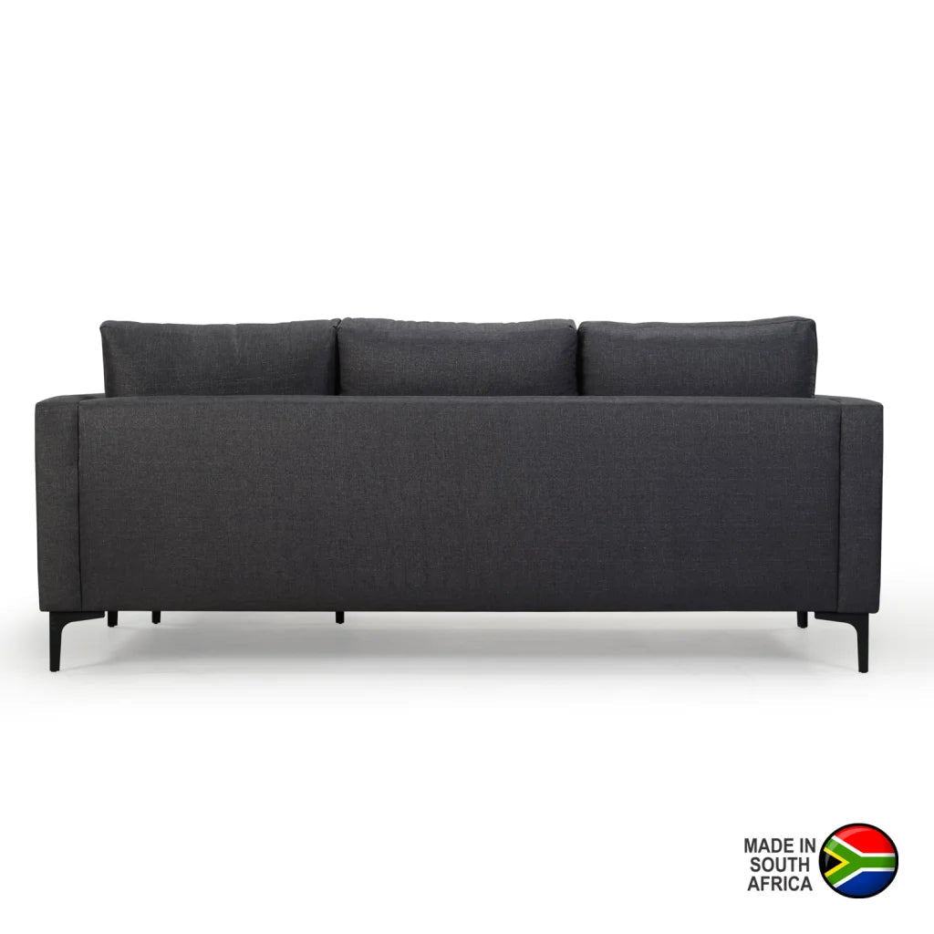 URBAN FURN CORNER CHAISE - DARK GREY/BLACK LEG