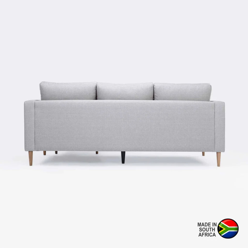 URBAN FURN CORNER CHAISE - PLATINUM/NATURAL LEG