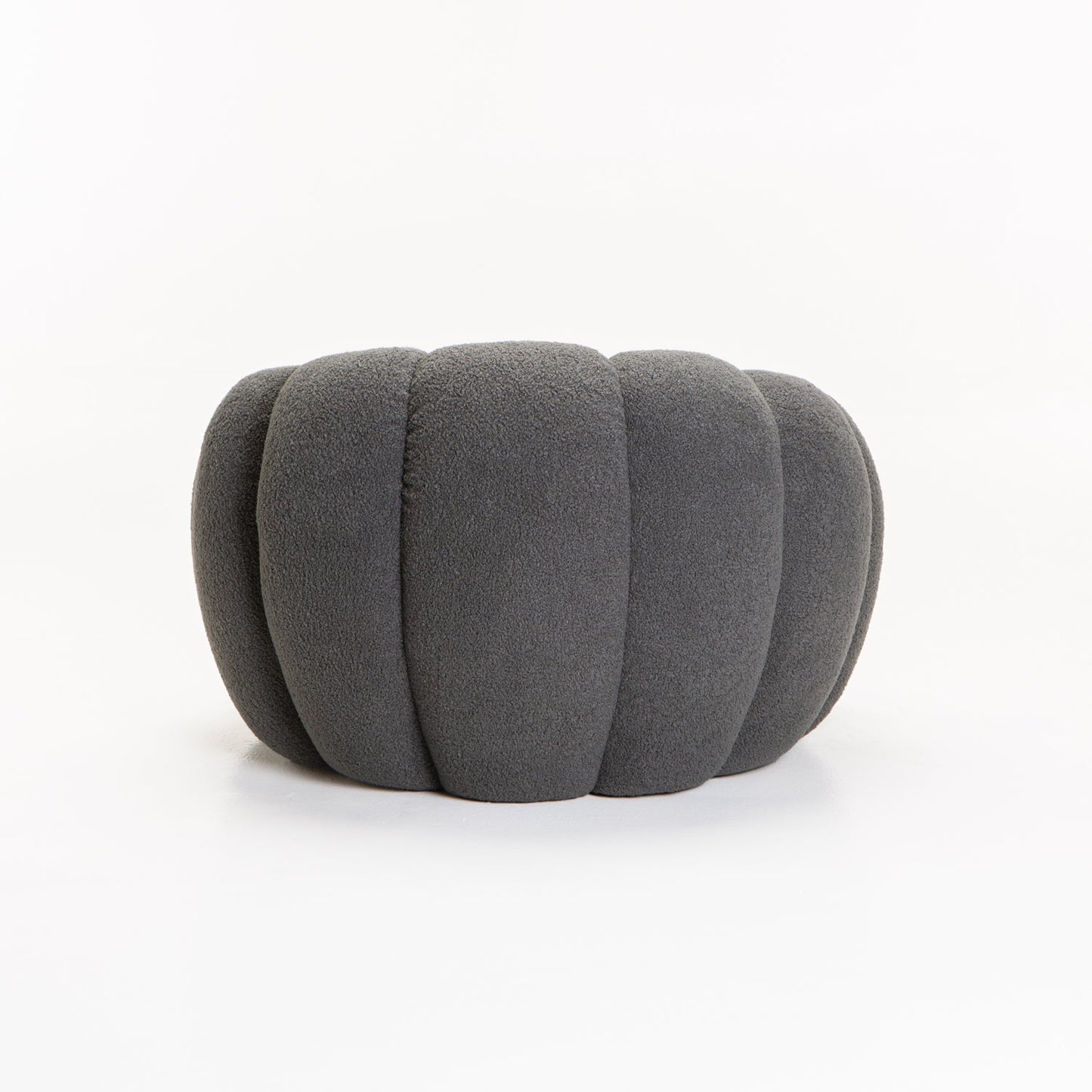 GREY PUMPKIN FLEECE FABRIC CHAIR